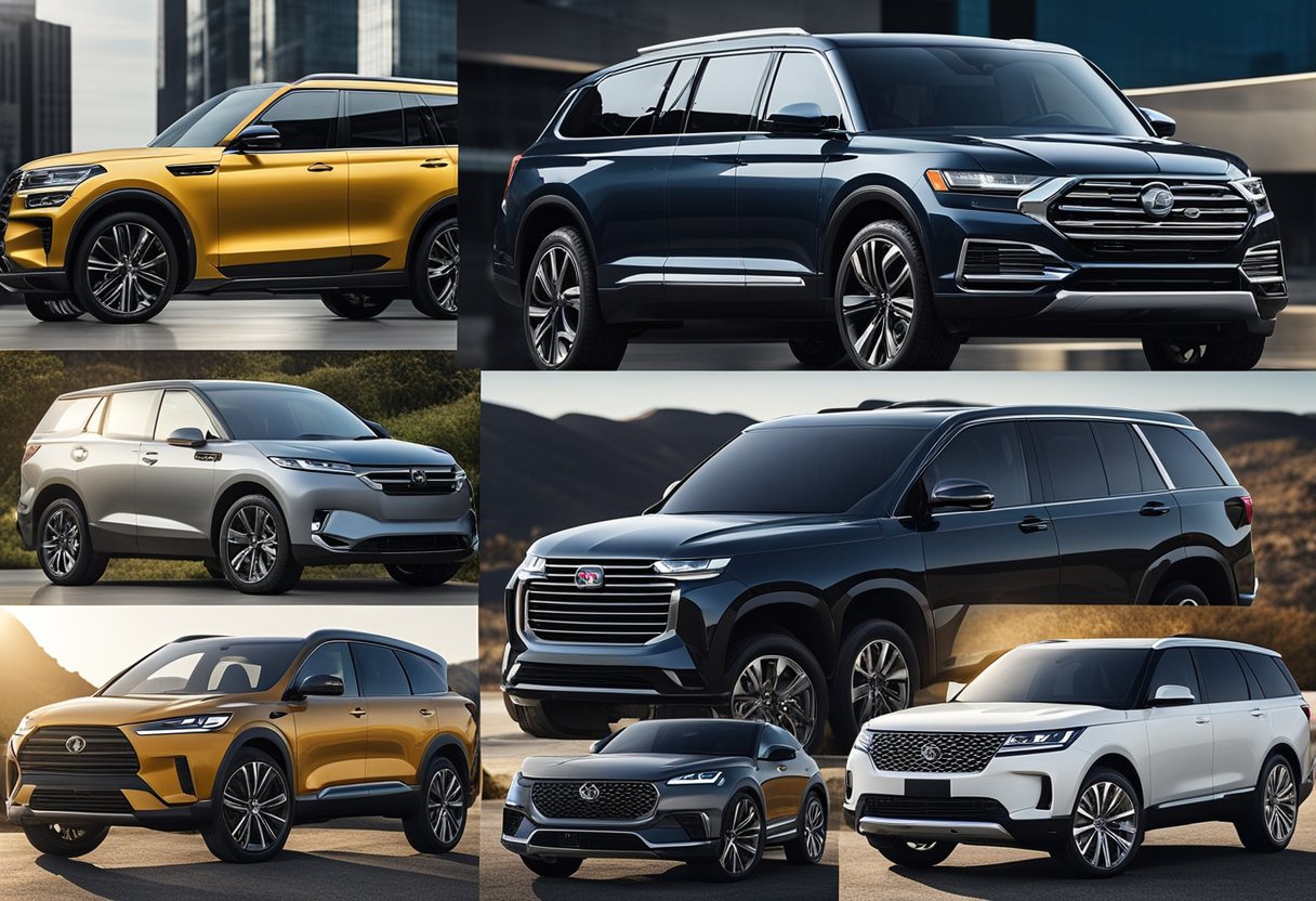 A lineup of top-selling SUVs from 2024, showcasing their sleek designs and modern features